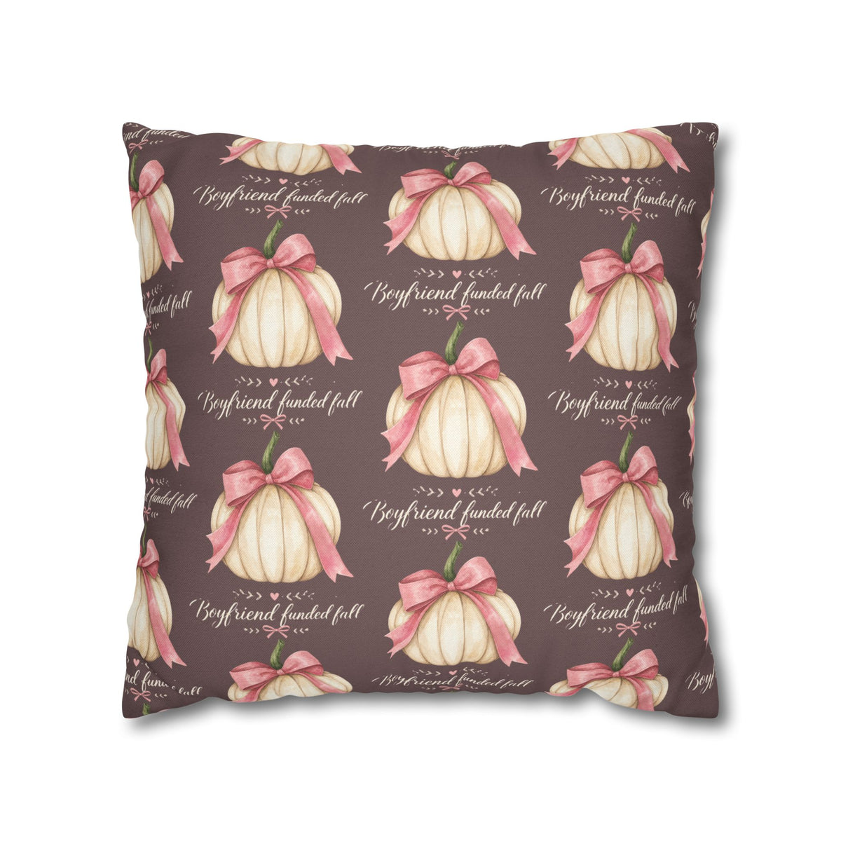 Autumn Pink Pumpkin Decorative Pillow