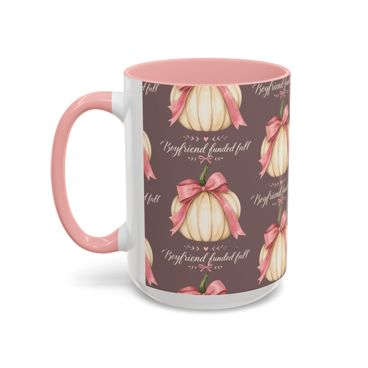 Pink Bow Pumpkin Mug – Girly Fall Coffee Cup