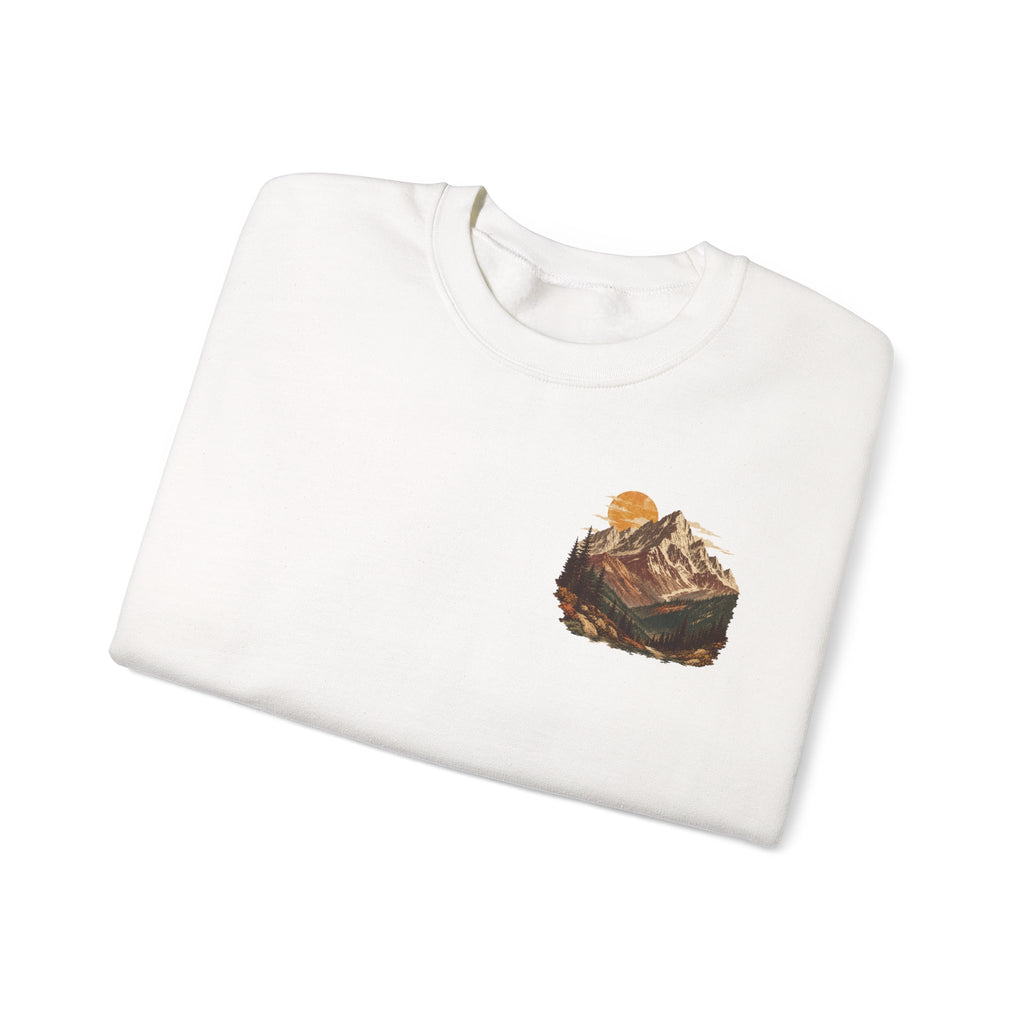 Autumn Mountain Sweatshirt – Vintage Fall Mountains Crewneck, Outdoorsy Back Print