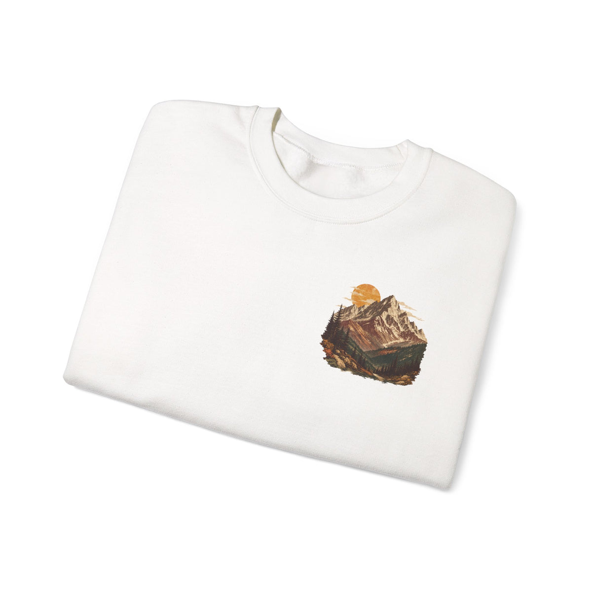 Autumn Mountain Sweatshirt – Vintage Fall Mountains Crewneck, Outdoorsy Back Print