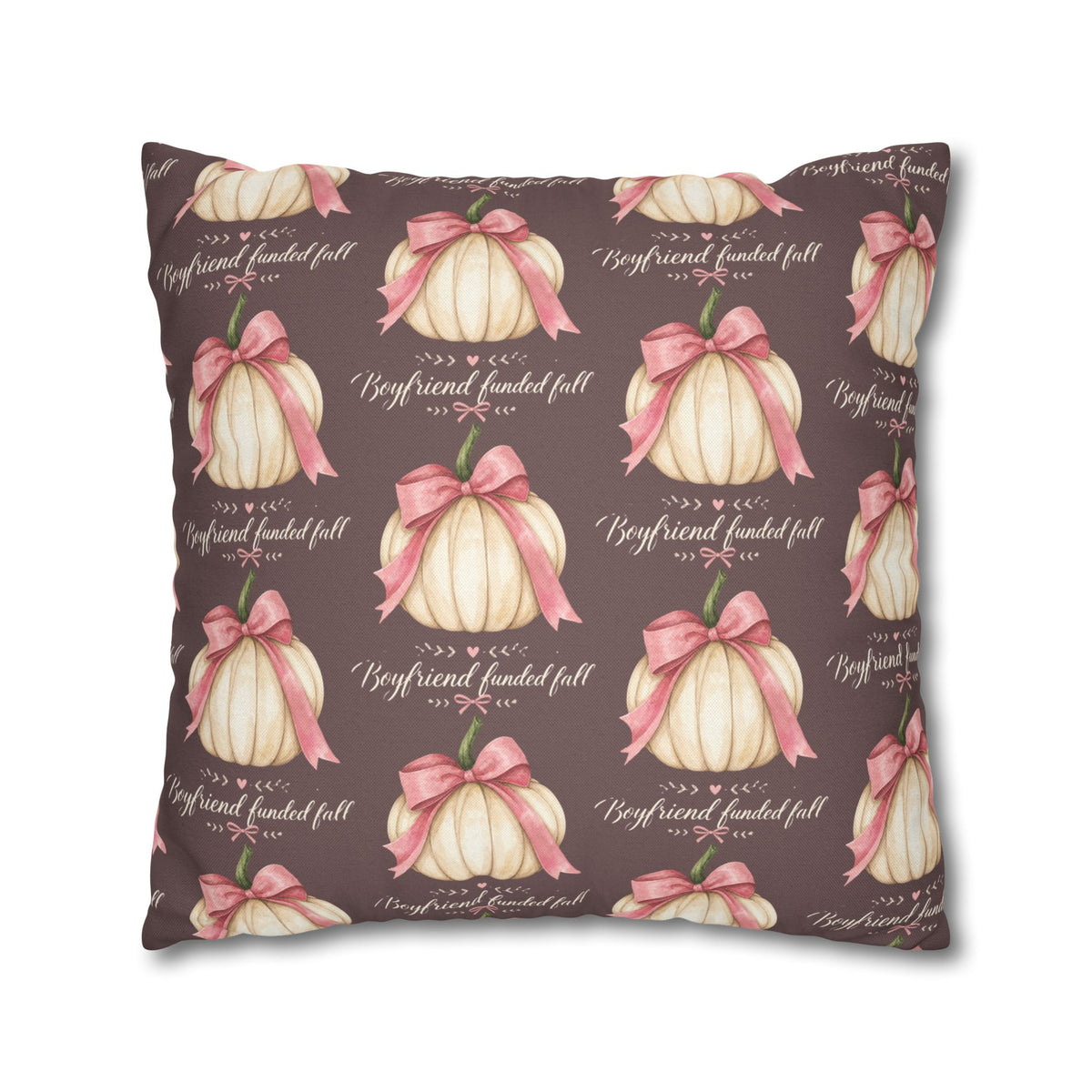 Autumn Pink Pumpkin Decorative Pillow