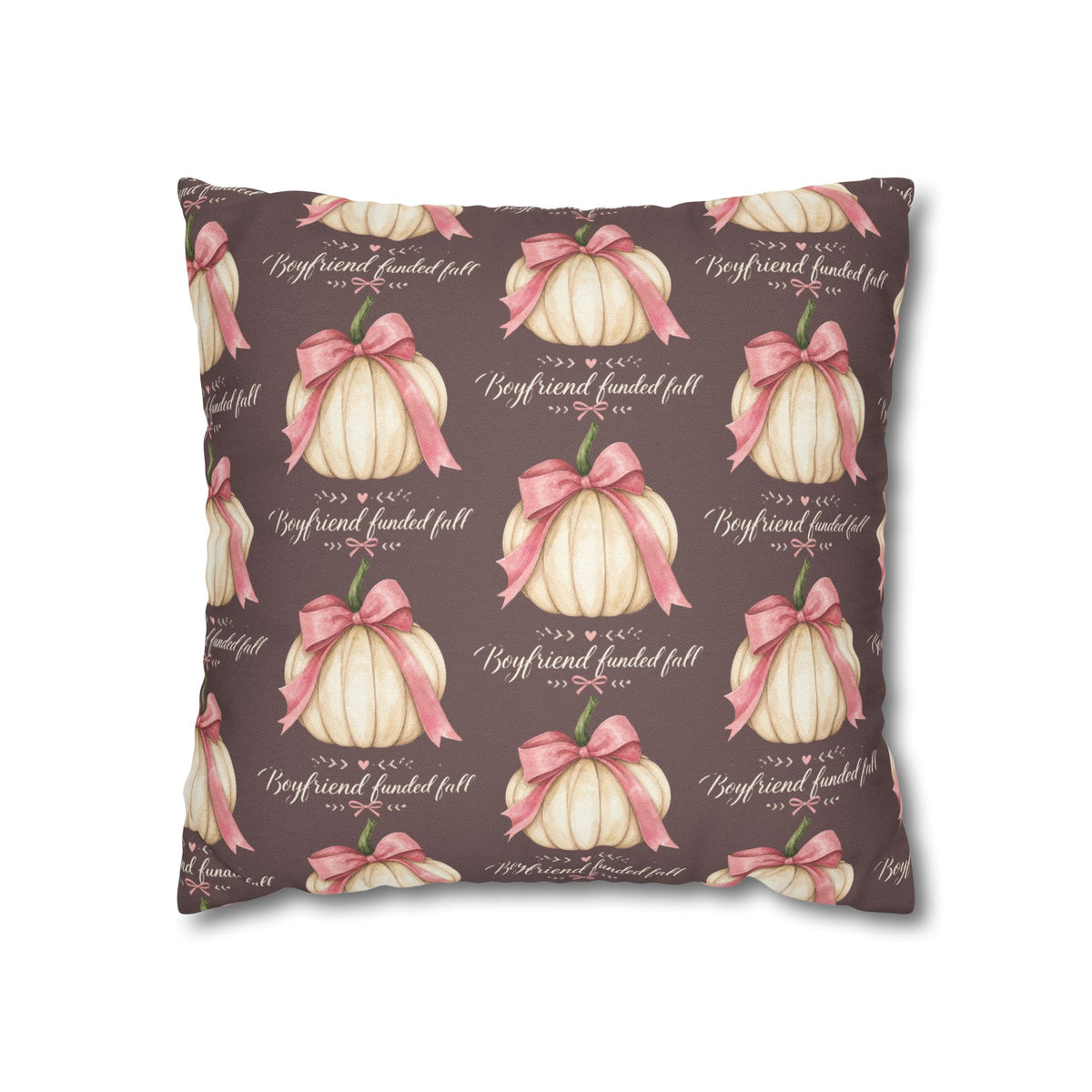 Autumn Pink Pumpkin Decorative Pillow