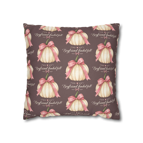 Autumn Pink Pumpkin Decorative Pillow