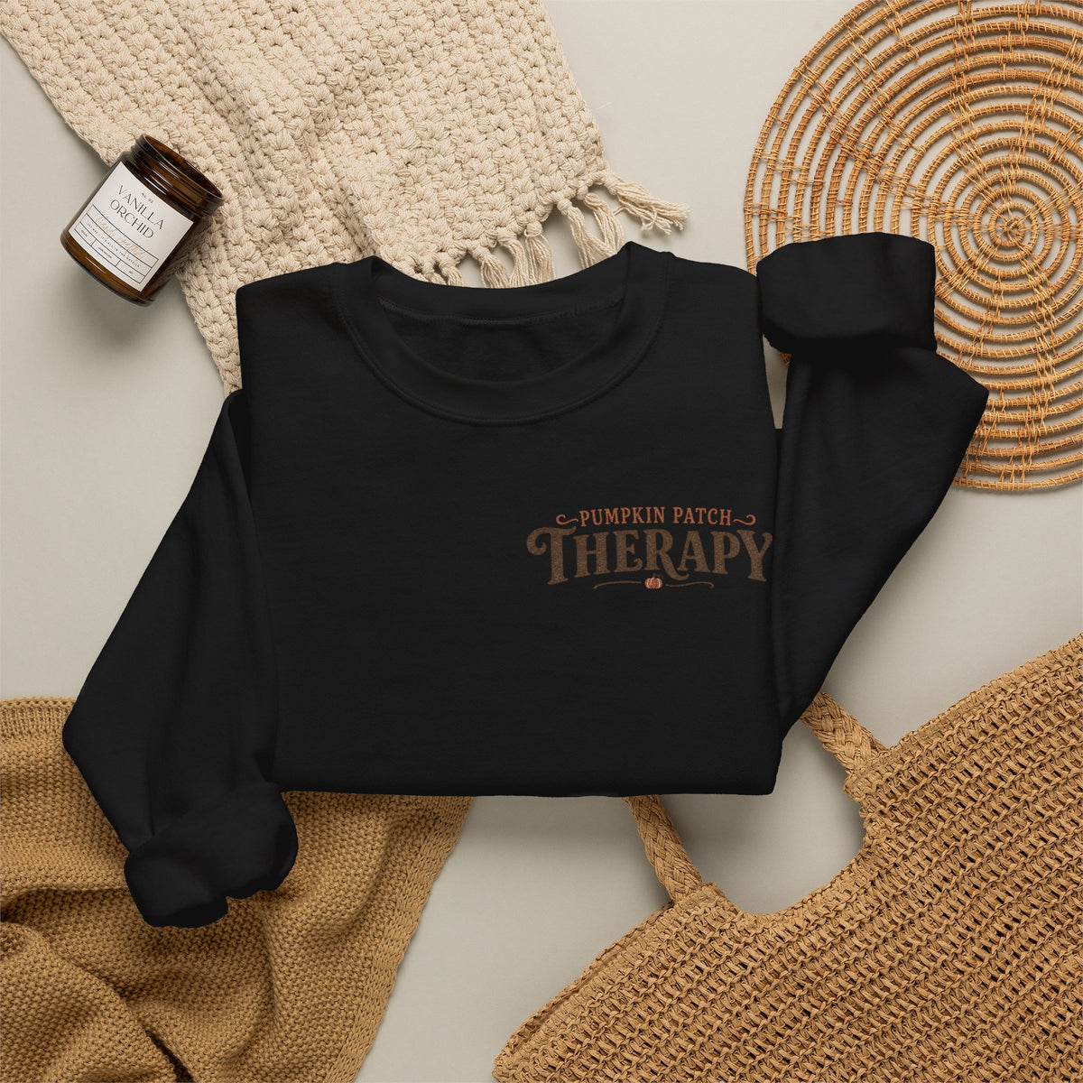 Pumpkin Patch Therapy Sweatshirt, Vintage Pumpkin Patch Crewneck, Fall Back Print Sweater