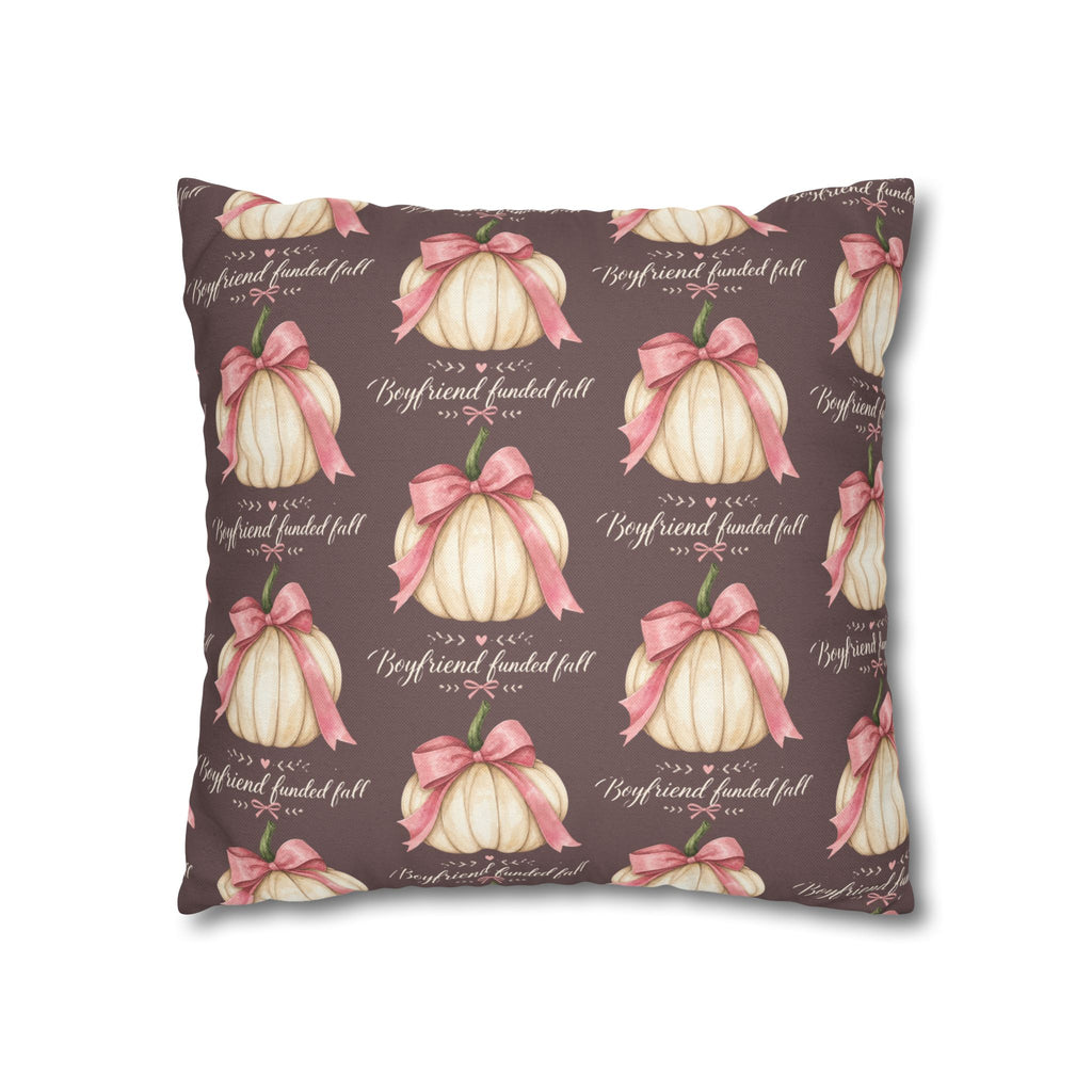 Autumn Pink Pumpkin Decorative Pillow