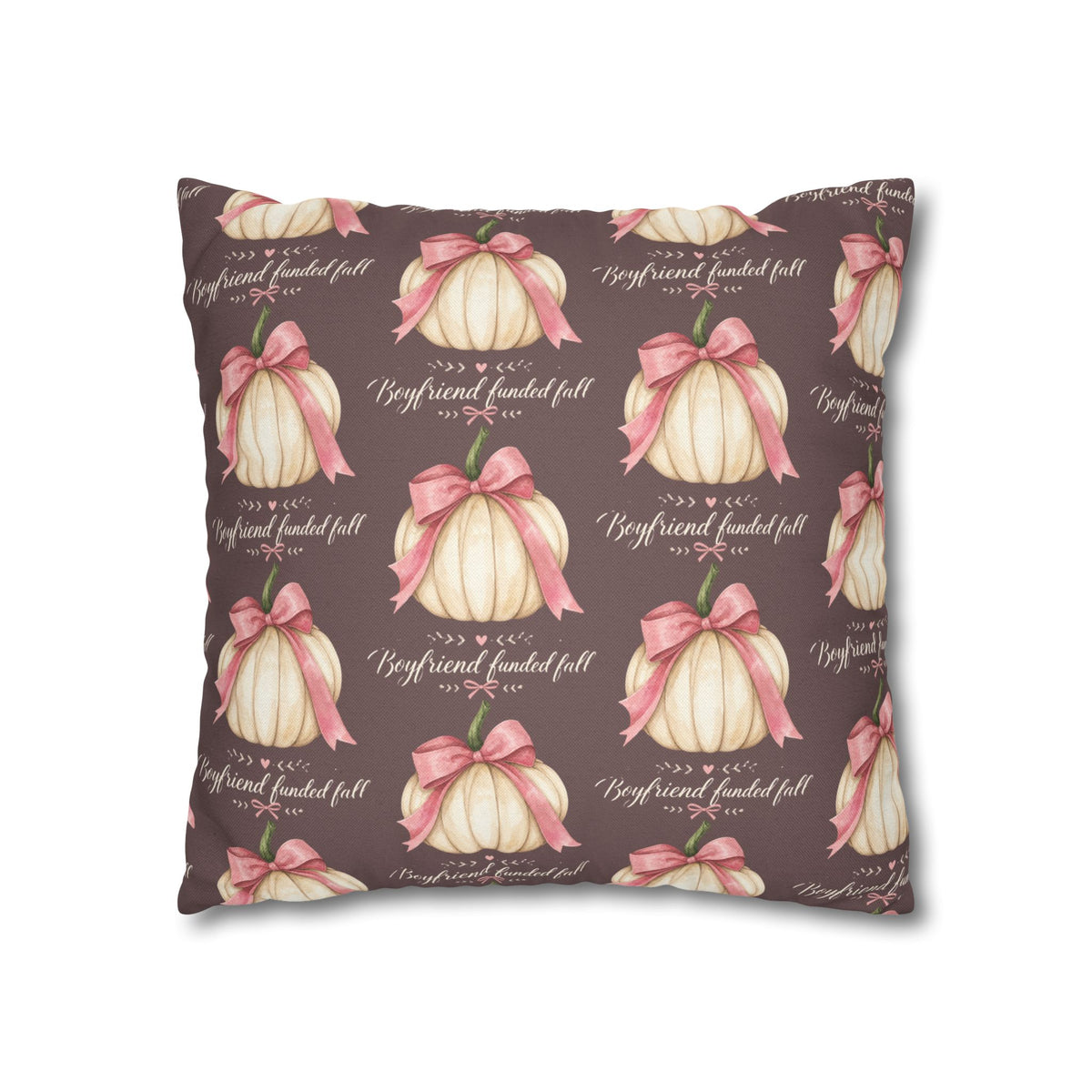 Autumn Pink Pumpkin Decorative Pillow