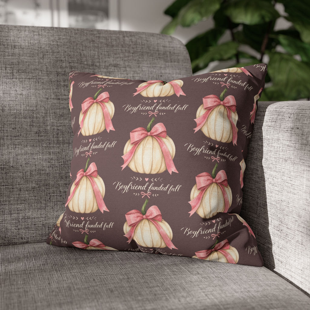 Autumn Pink Pumpkin Decorative Pillow