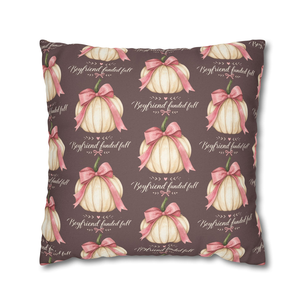 Autumn Pink Pumpkin Decorative Pillow