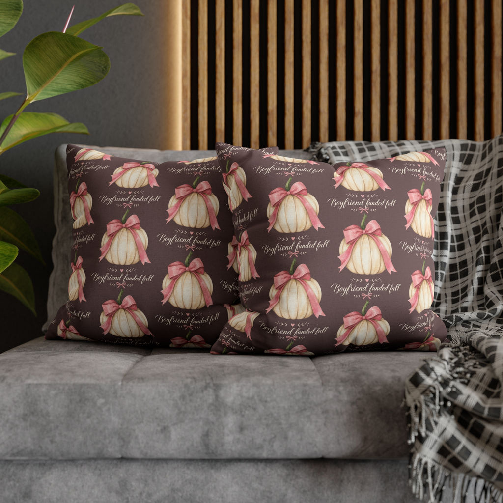 Autumn Pink Pumpkin Decorative Pillow