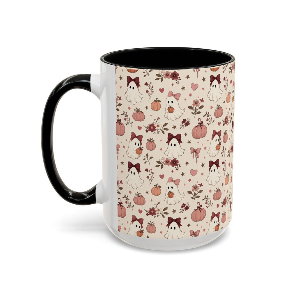 Cute Ghost & Pumpkin Mug – Coquette Fall Coffee Cup