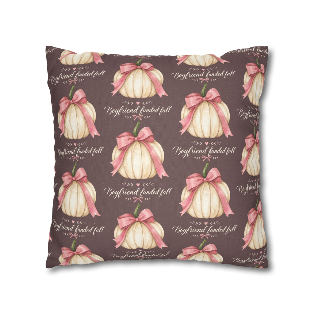 Autumn Pink Pumpkin Decorative Pillow