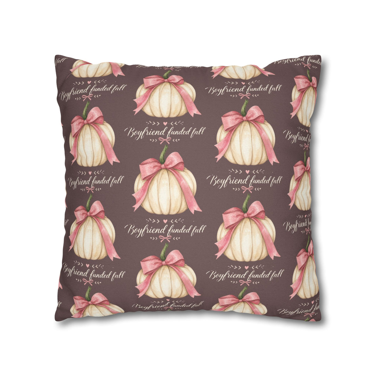 Autumn Pink Pumpkin Decorative Pillow