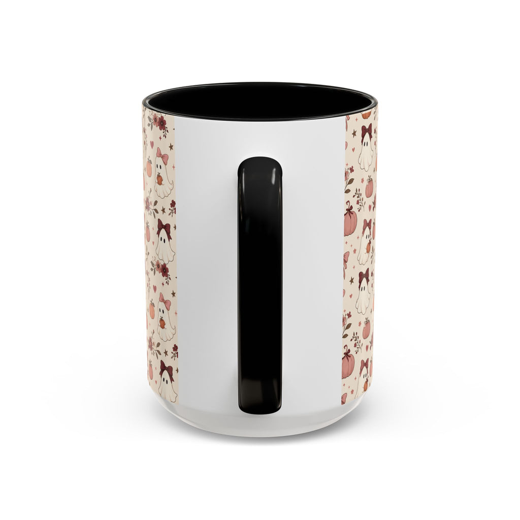 Cute Ghost & Pumpkin Mug – Coquette Fall Coffee Cup