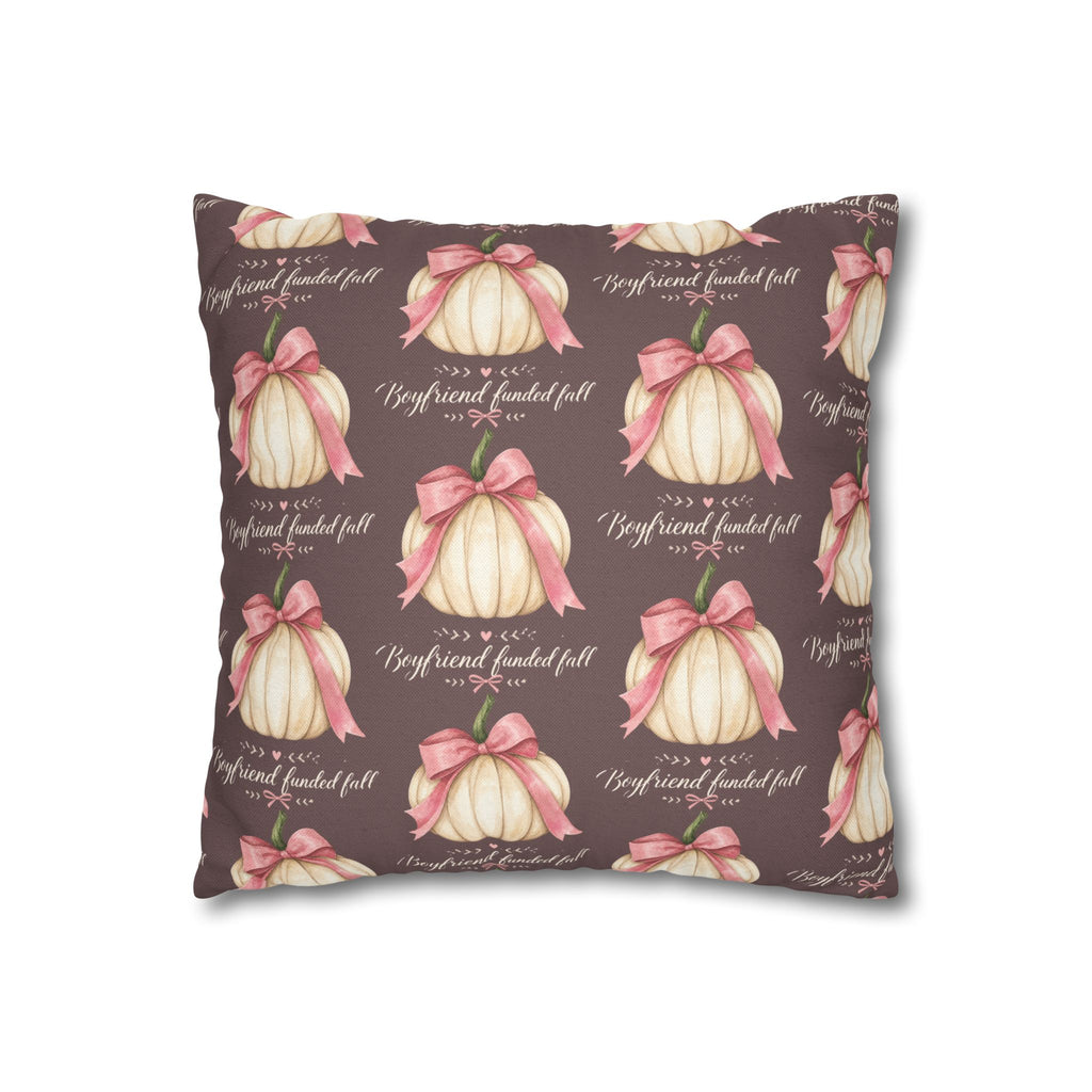 Autumn Pink Pumpkin Decorative Pillow