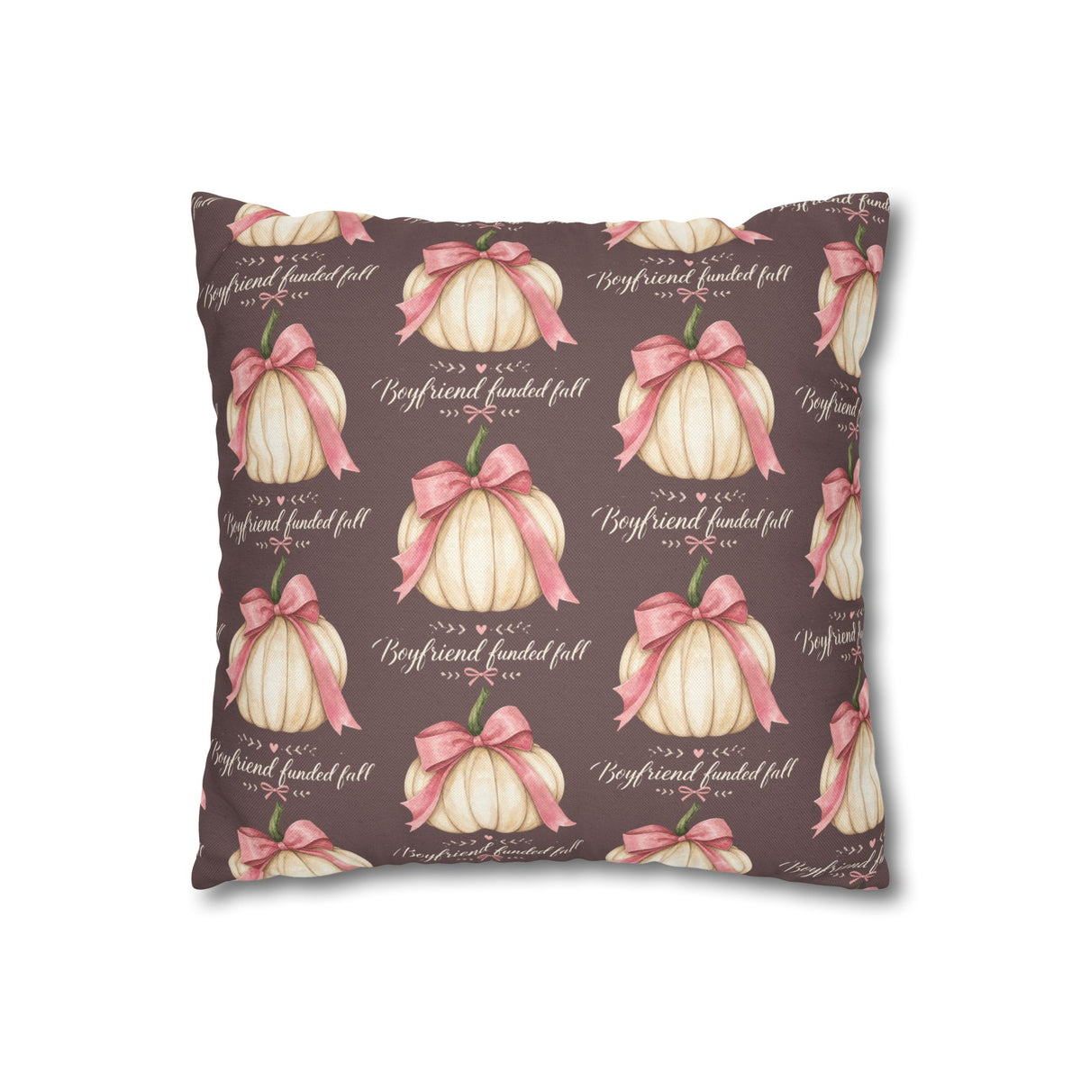 Autumn Pink Pumpkin Decorative Pillow