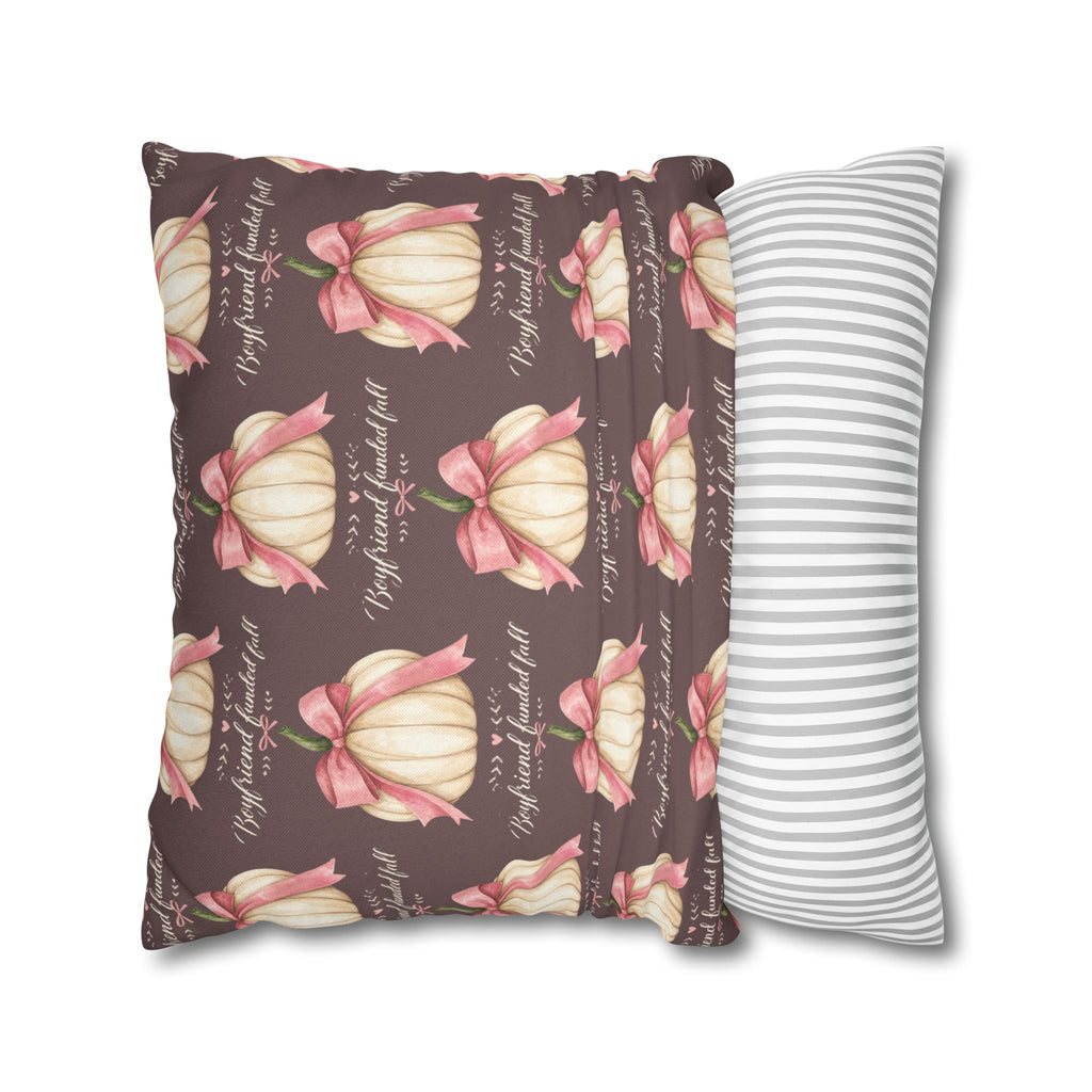 Autumn Pink Pumpkin Decorative Pillow