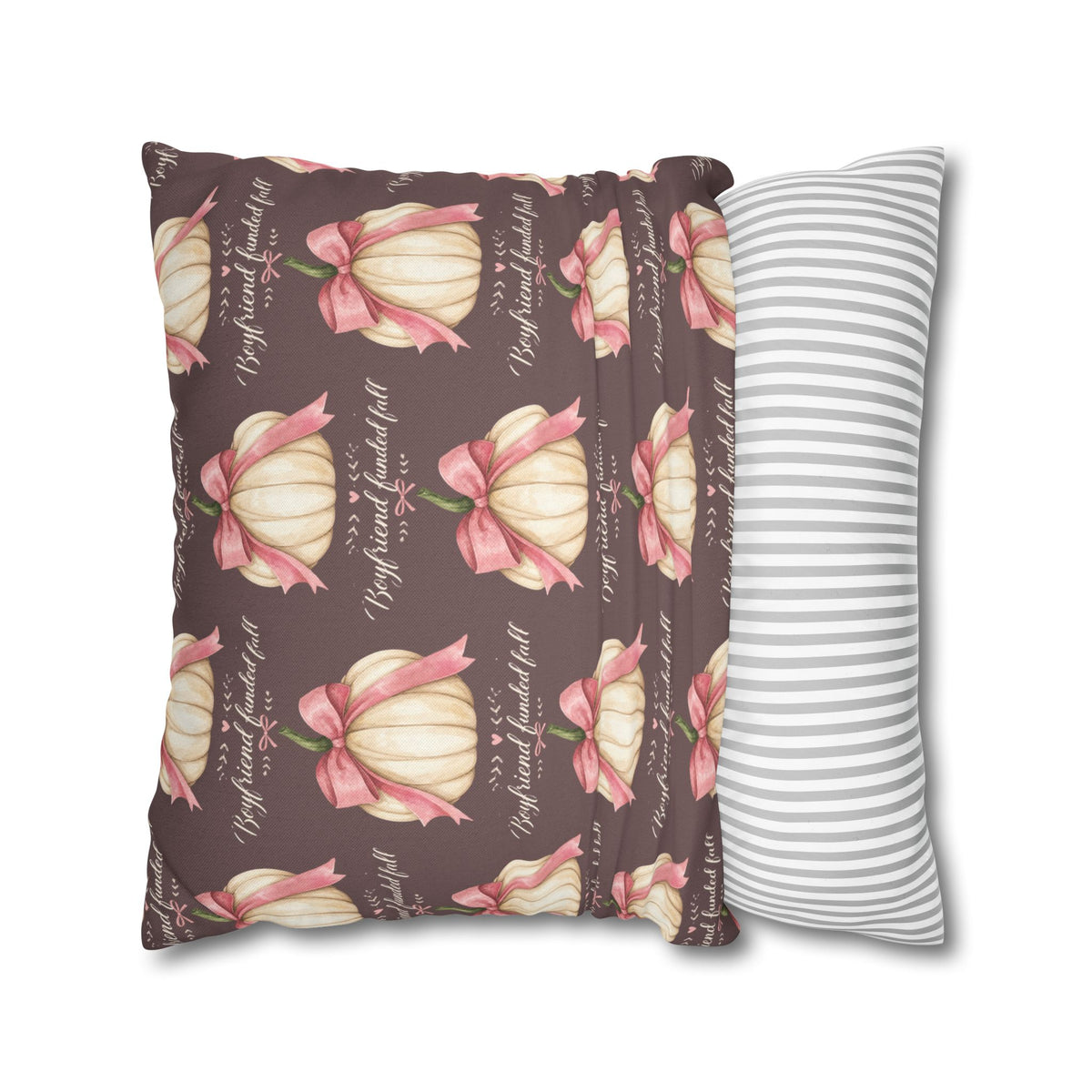 Autumn Pink Pumpkin Decorative Pillow