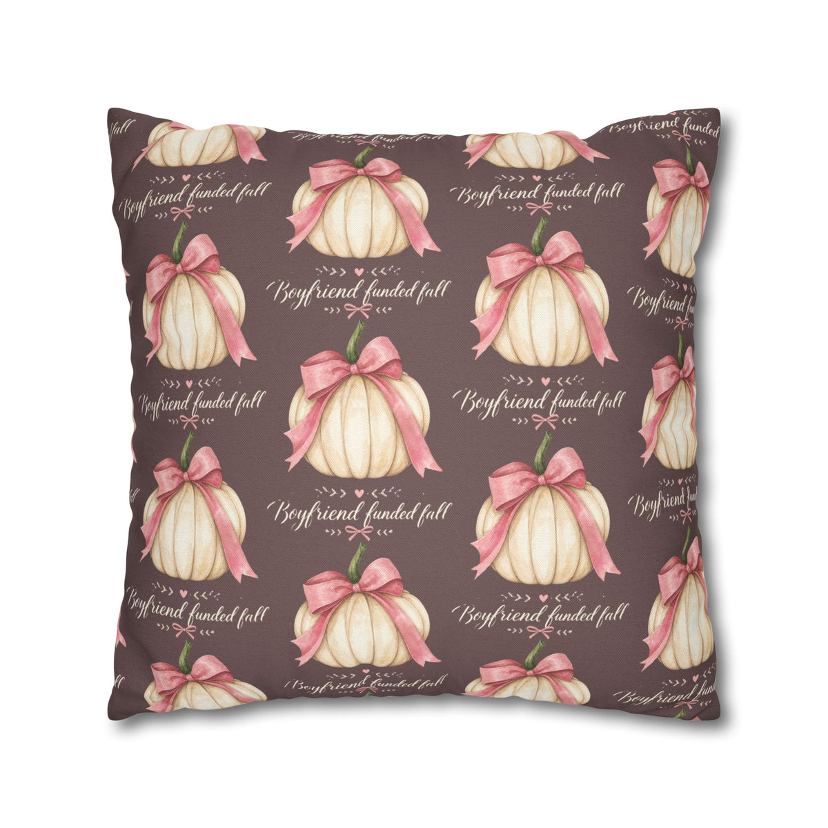 Autumn Pink Pumpkin Decorative Pillow