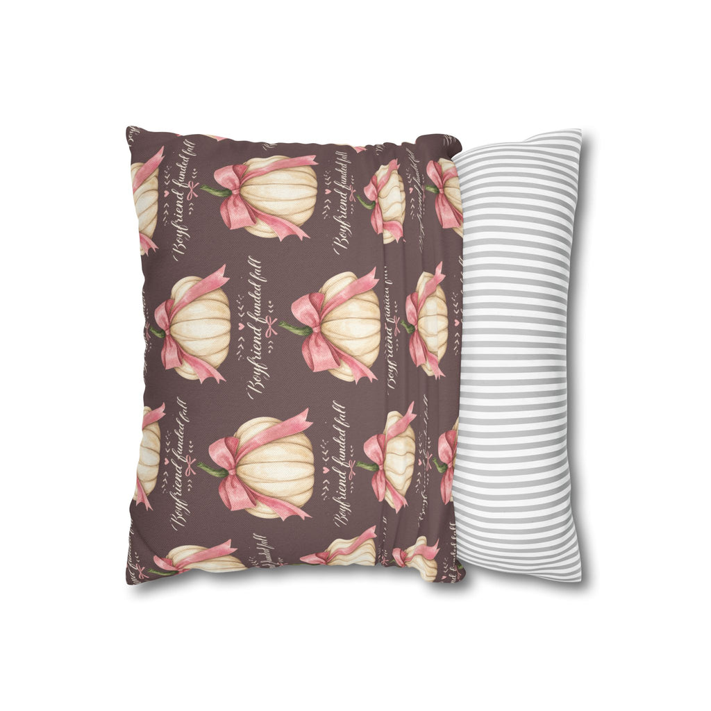 Autumn Pink Pumpkin Decorative Pillow