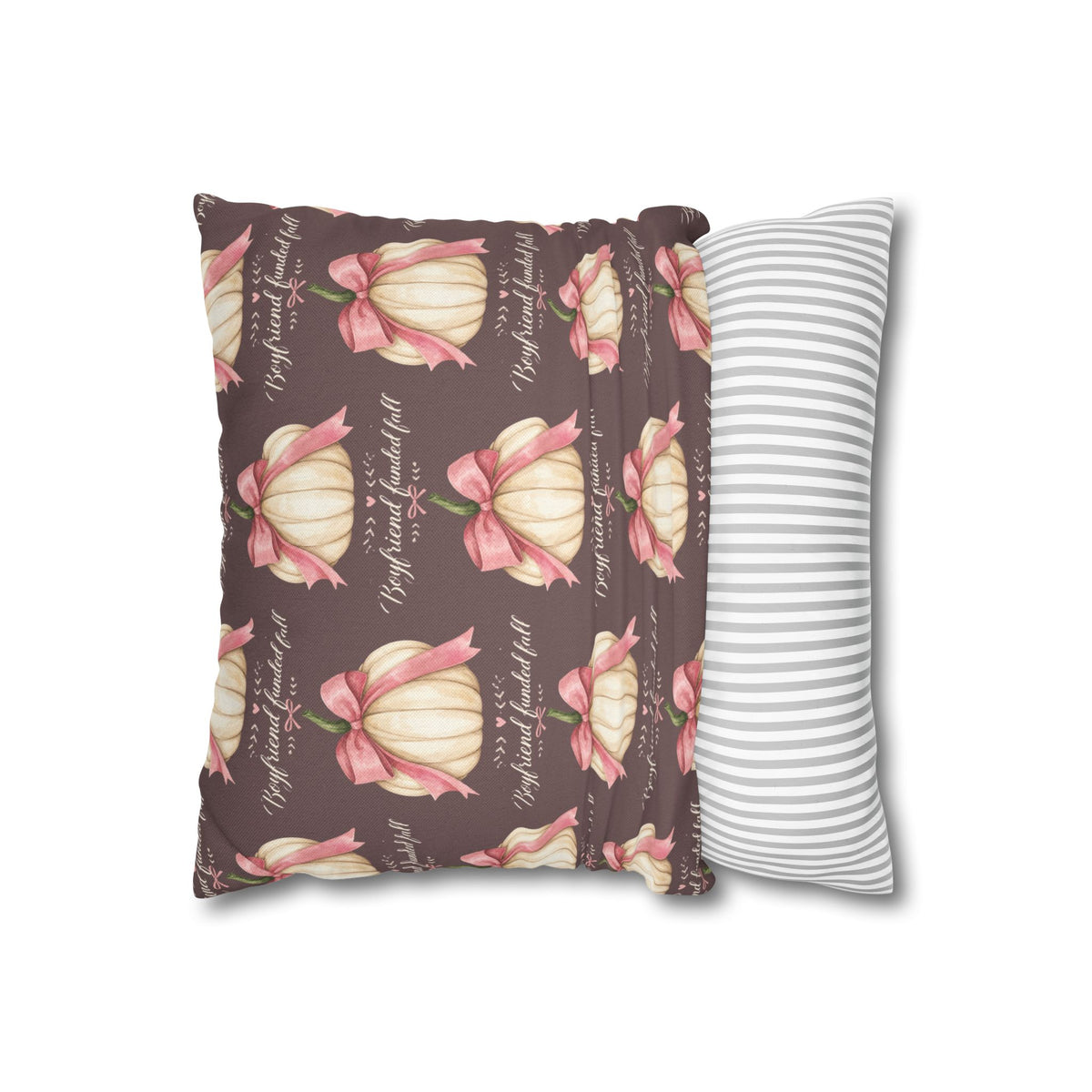 Autumn Pink Pumpkin Decorative Pillow