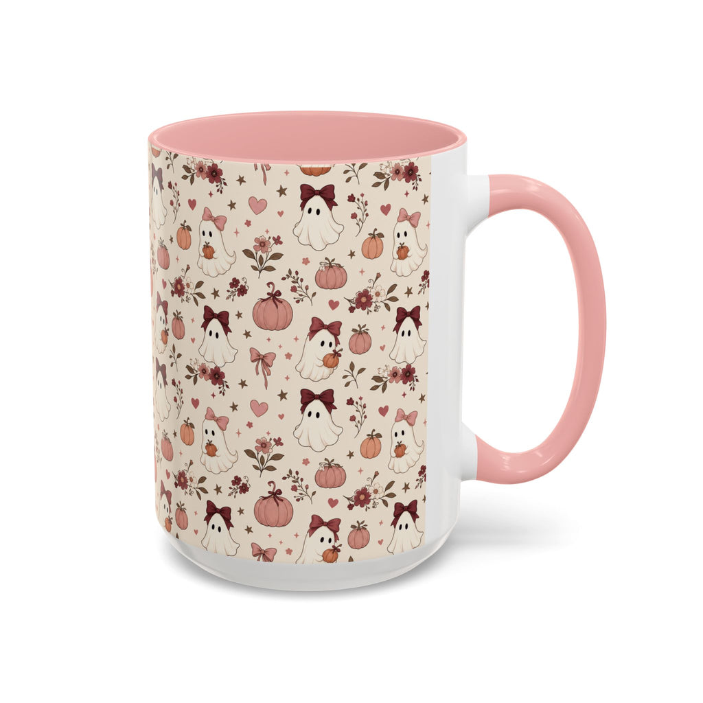 Cute Ghost & Pumpkin Mug – Coquette Fall Coffee Cup