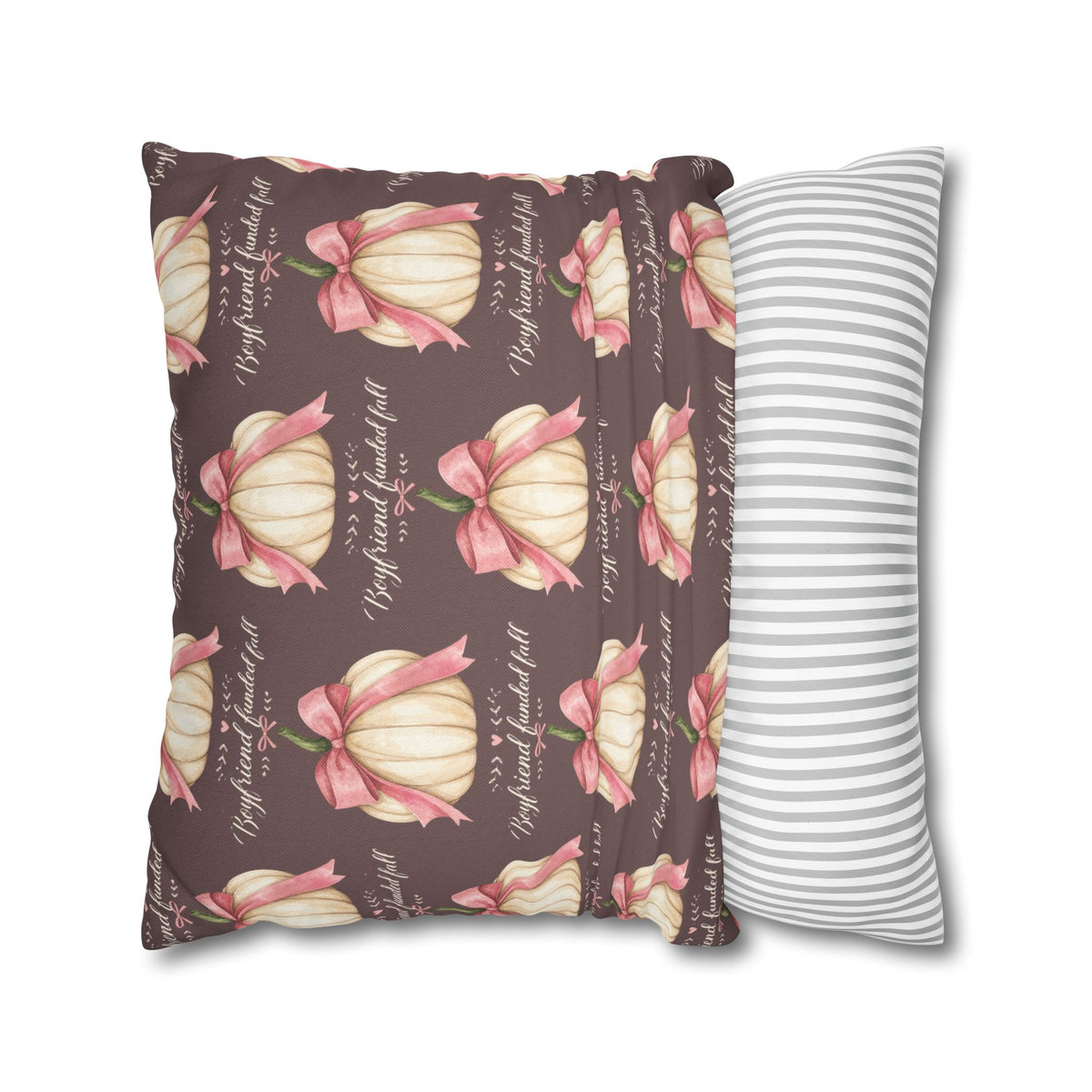 Autumn Pink Pumpkin Decorative Pillow