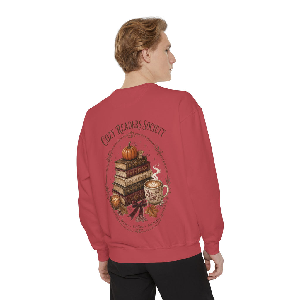 Cozy Readers Society Sweatshirt, Fall Book Lover Crewneck, Pumpkin Coffee Reading Sweatshirt