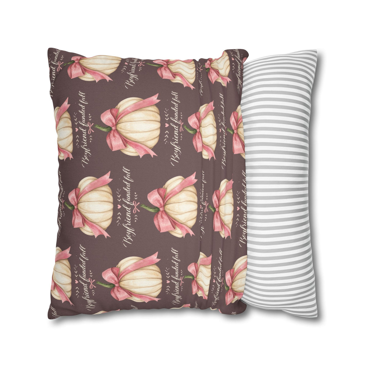 Autumn Pink Pumpkin Decorative Pillow