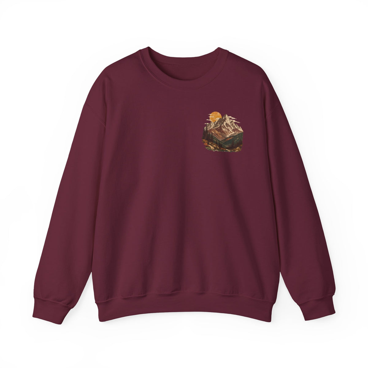 Autumn Mountain Sweatshirt – Vintage Fall Mountains Crewneck, Outdoorsy Back Print