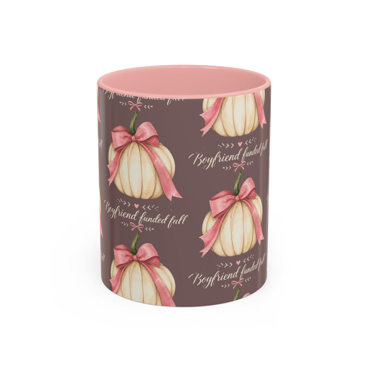 Pink Bow Pumpkin Mug – Girly Fall Coffee Cup