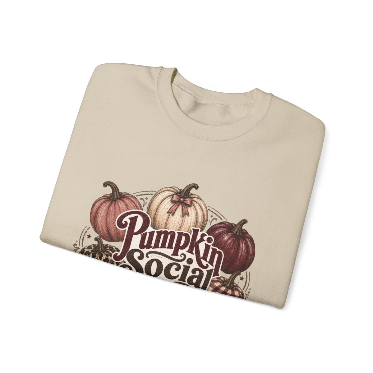 Pumpkin Social Club Sweatshirt, Vintage Fall Pumpkin Crewneck, Leopard & Gingham Autumn Graphic