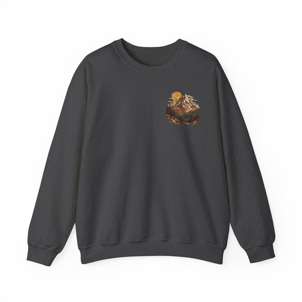 Autumn Mountain Sweatshirt – Vintage Fall Mountains Crewneck, Outdoorsy Back Print