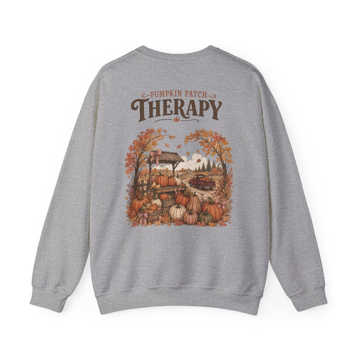 Pumpkin Patch Therapy Sweatshirt, Vintage Pumpkin Patch Crewneck, Fall Back Print Sweater