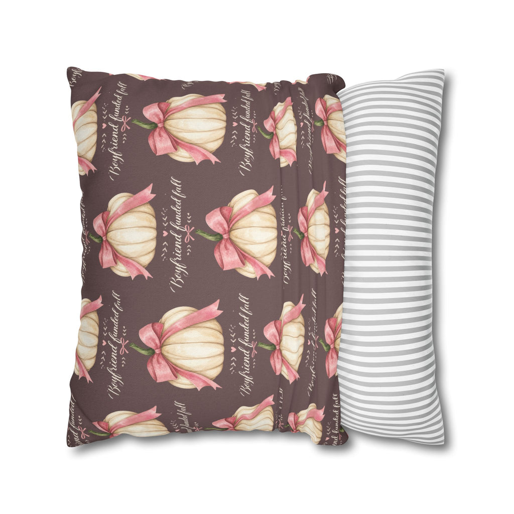 Autumn Pink Pumpkin Decorative Pillow