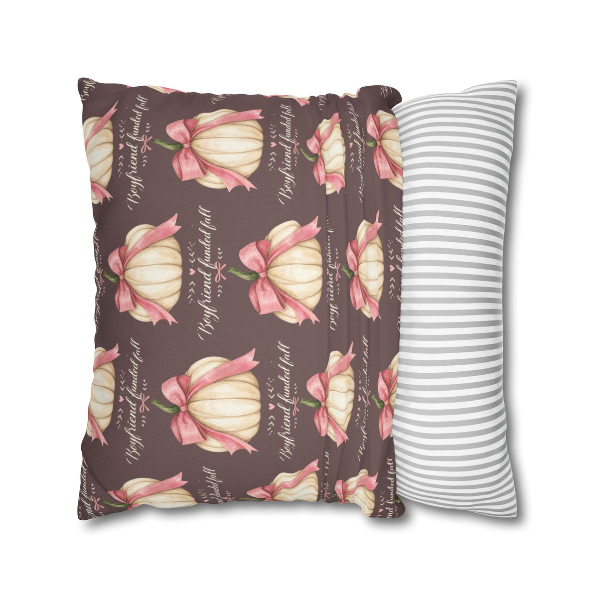 Autumn Pink Pumpkin Decorative Pillow