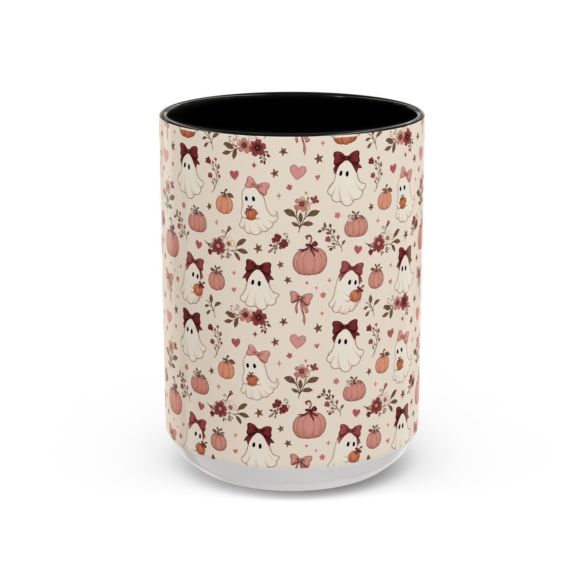 Cute Ghost & Pumpkin Mug – Coquette Fall Coffee Cup