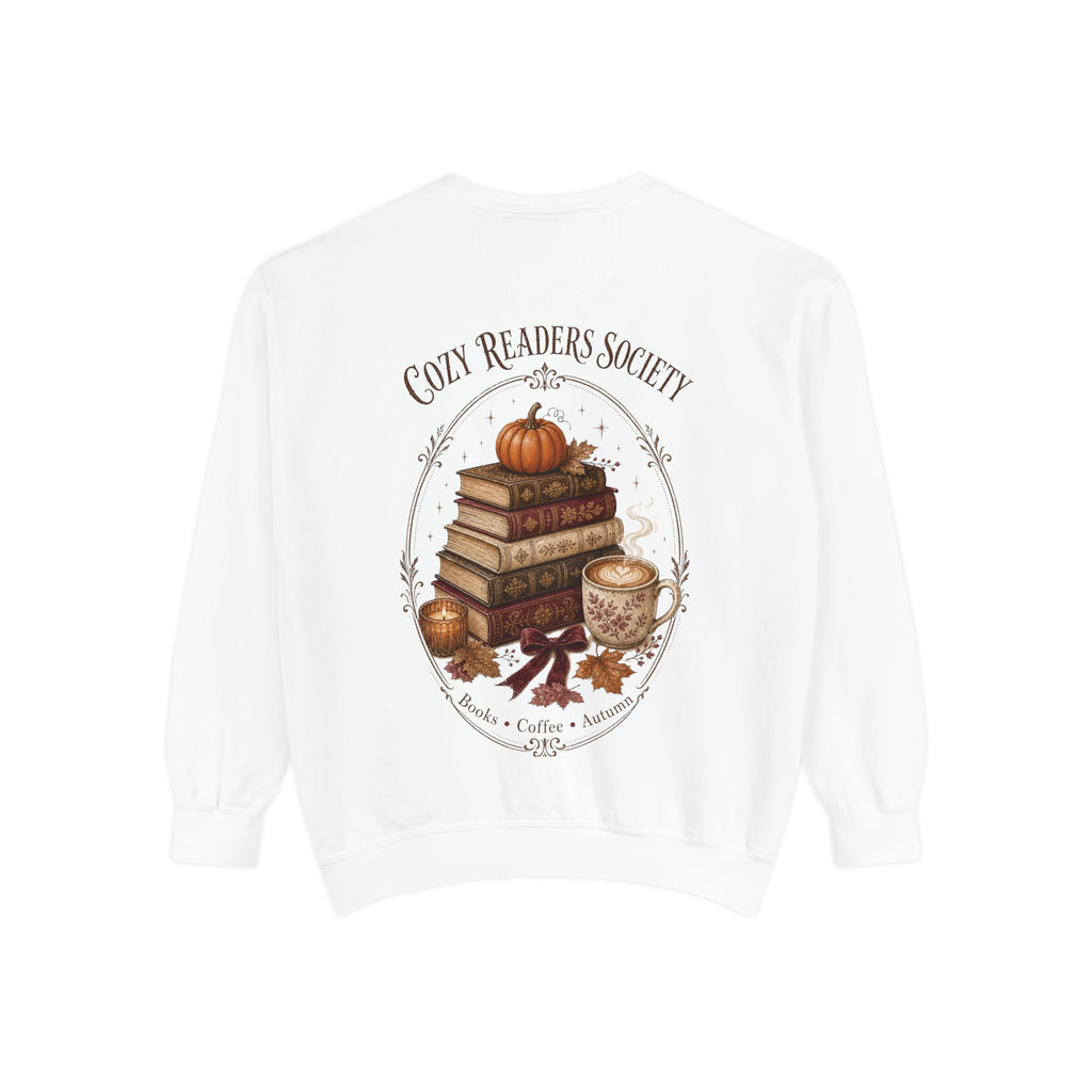 Cozy Readers Society Sweatshirt, Fall Book Lover Crewneck, Pumpkin Coffee Reading Sweatshirt