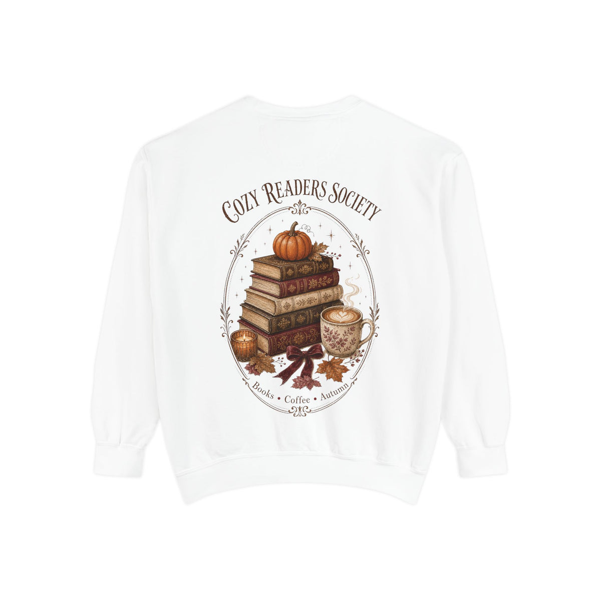 Cozy Readers Society Sweatshirt, Fall Book Lover Crewneck, Pumpkin Coffee Reading Sweatshirt